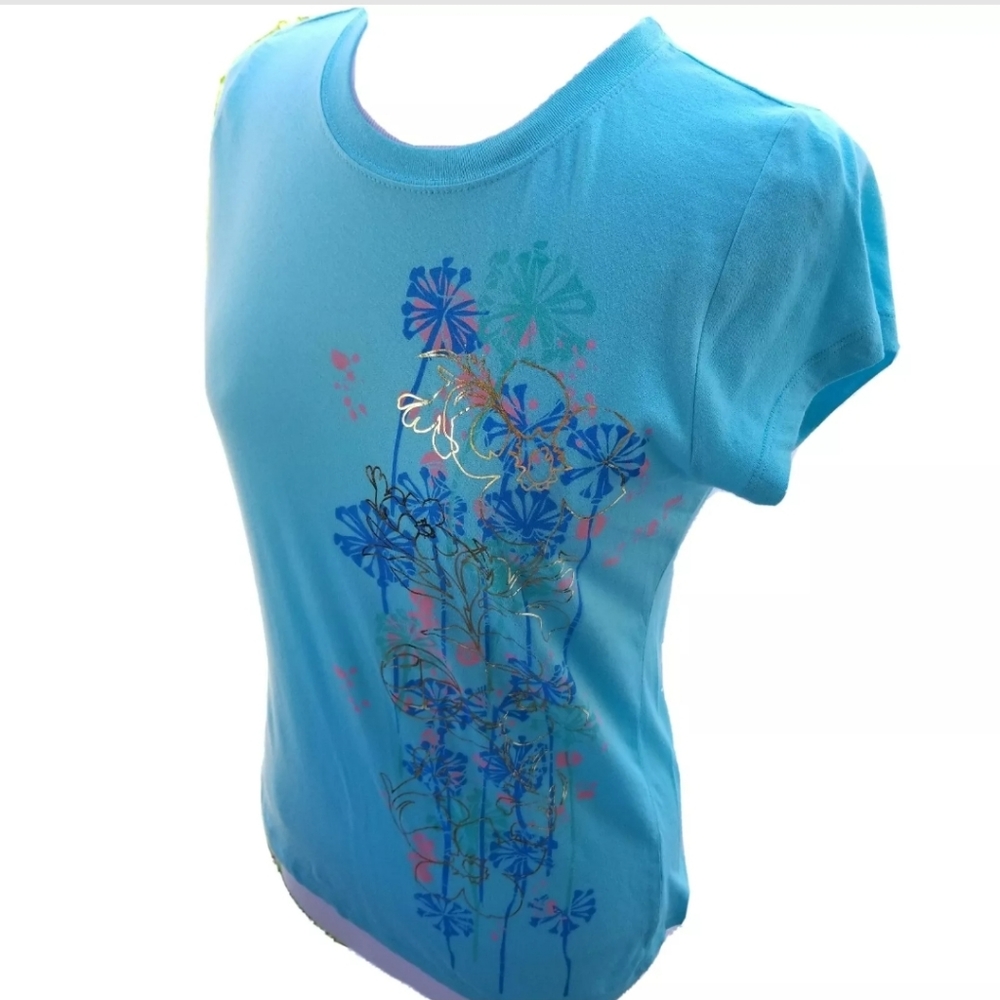 NEW Split Skate Surf Women's T Shirt Large Flower